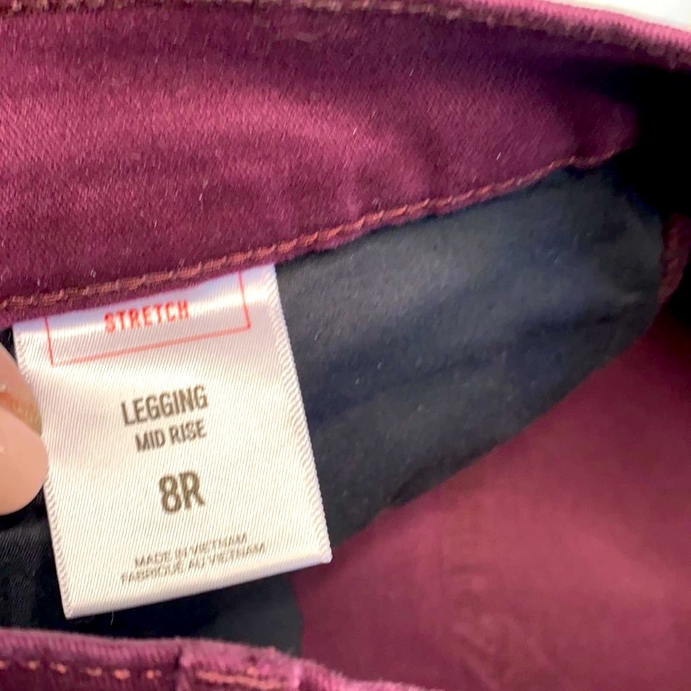 Express Jeans with pockets Red Maroon Size 8 Regular - Picture 4 of 5